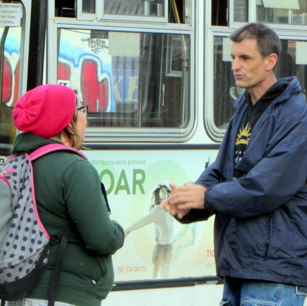 Mike Hodgdon witnesses to woman at 16th St & Mission. 